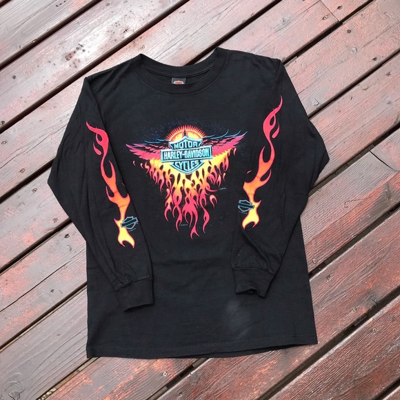 Harley-Davidson Other - Vintage 1998 Harley Davidson Flame Chicago Shirt